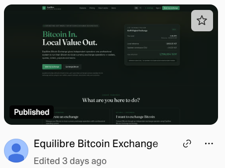 Equilibre Bitcoin Exchange